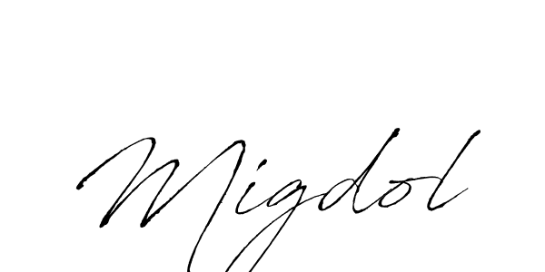 The best way (Antro_Vectra) to make a short signature is to pick only two or three words in your name. The name Migdol include a total of six letters. For converting this name. Migdol signature style 6 images and pictures png