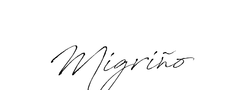 You should practise on your own different ways (Antro_Vectra) to write your name (Migriño) in signature. don't let someone else do it for you. Migriño signature style 6 images and pictures png