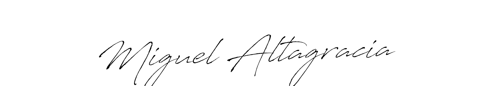 Also we have Miguel Altagracia name is the best signature style. Create professional handwritten signature collection using Antro_Vectra autograph style. Miguel Altagracia signature style 6 images and pictures png
