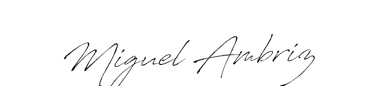 Make a beautiful signature design for name Miguel Ambriz. With this signature (Antro_Vectra) style, you can create a handwritten signature for free. Miguel Ambriz signature style 6 images and pictures png