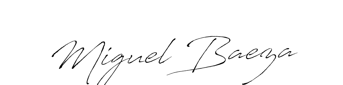 Design your own signature with our free online signature maker. With this signature software, you can create a handwritten (Antro_Vectra) signature for name Miguel Baeza. Miguel Baeza signature style 6 images and pictures png