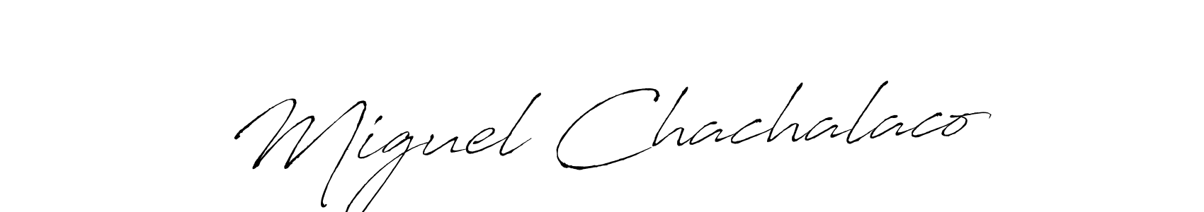 The best way (Antro_Vectra) to make a short signature is to pick only two or three words in your name. The name Miguel Chachalaco include a total of six letters. For converting this name. Miguel Chachalaco signature style 6 images and pictures png