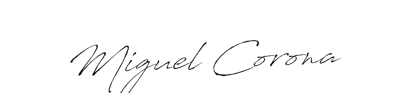 if you are searching for the best signature style for your name Miguel Corona. so please give up your signature search. here we have designed multiple signature styles  using Antro_Vectra. Miguel Corona signature style 6 images and pictures png