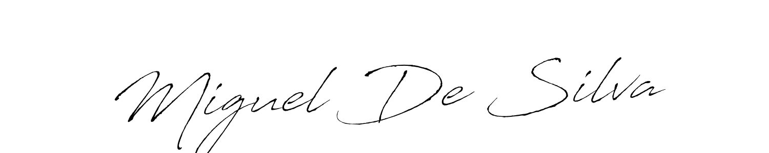 Also You can easily find your signature by using the search form. We will create Miguel De Silva name handwritten signature images for you free of cost using Antro_Vectra sign style. Miguel De Silva signature style 6 images and pictures png