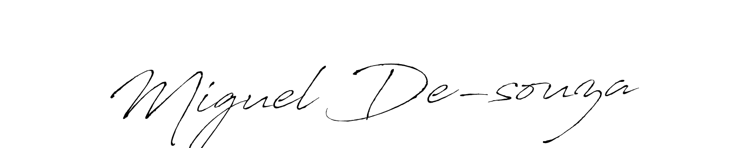 Also we have Miguel De-souza name is the best signature style. Create professional handwritten signature collection using Antro_Vectra autograph style. Miguel De-souza signature style 6 images and pictures png