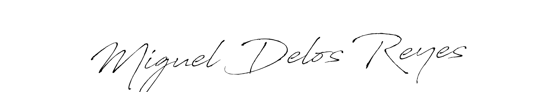 Create a beautiful signature design for name Miguel Delos Reyes. With this signature (Antro_Vectra) fonts, you can make a handwritten signature for free. Miguel Delos Reyes signature style 6 images and pictures png