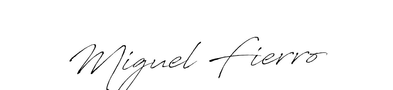 Miguel Fierro stylish signature style. Best Handwritten Sign (Antro_Vectra) for my name. Handwritten Signature Collection Ideas for my name Miguel Fierro. Miguel Fierro signature style 6 images and pictures png