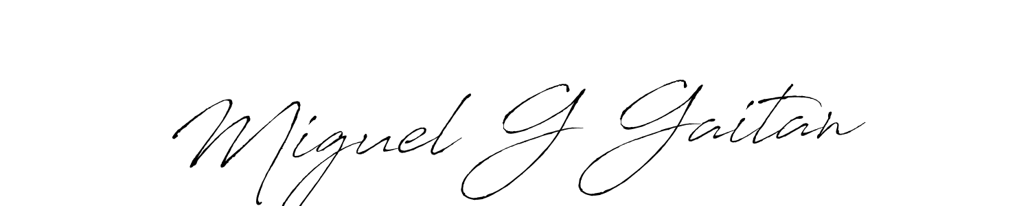 How to make Miguel G Gaitan signature? Antro_Vectra is a professional autograph style. Create handwritten signature for Miguel G Gaitan name. Miguel G Gaitan signature style 6 images and pictures png