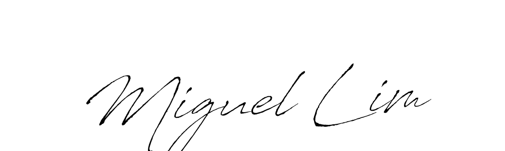 How to make Miguel Lim signature? Antro_Vectra is a professional autograph style. Create handwritten signature for Miguel Lim name. Miguel Lim signature style 6 images and pictures png