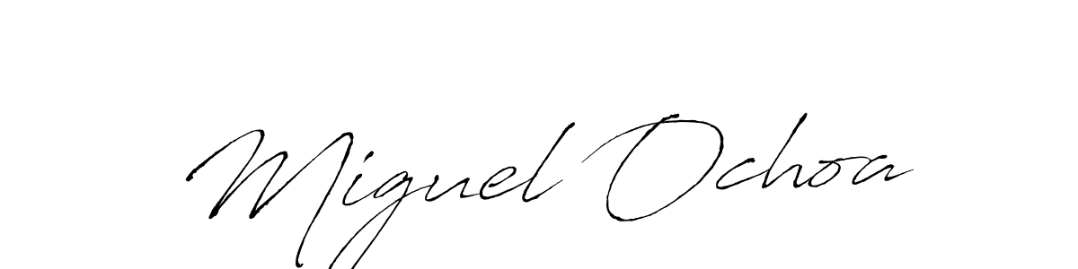 You should practise on your own different ways (Antro_Vectra) to write your name (Miguel Ochoa) in signature. don't let someone else do it for you. Miguel Ochoa signature style 6 images and pictures png