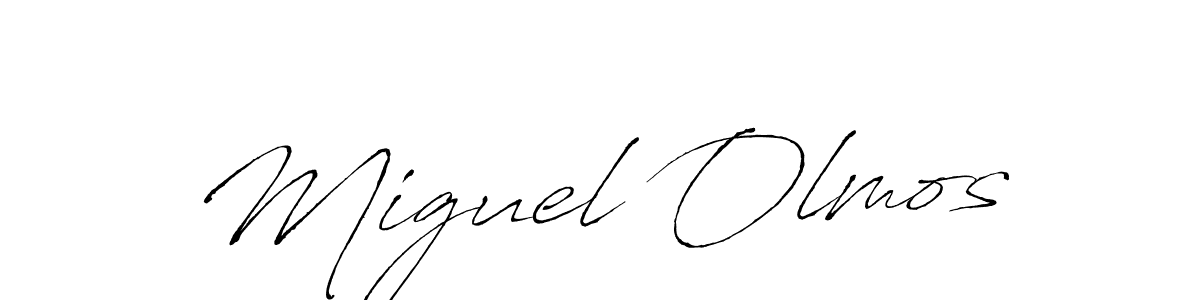 Make a beautiful signature design for name Miguel Olmos. With this signature (Antro_Vectra) style, you can create a handwritten signature for free. Miguel Olmos signature style 6 images and pictures png