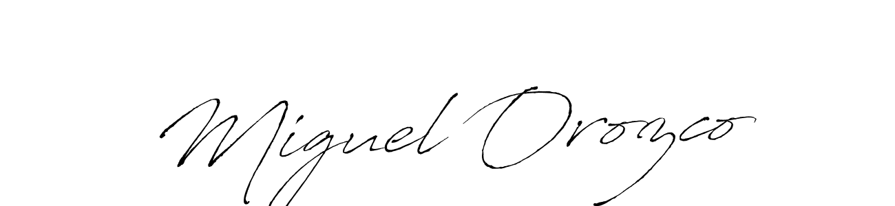 Miguel Orozco stylish signature style. Best Handwritten Sign (Antro_Vectra) for my name. Handwritten Signature Collection Ideas for my name Miguel Orozco. Miguel Orozco signature style 6 images and pictures png