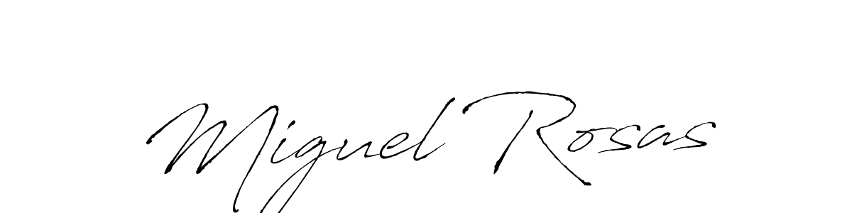 Design your own signature with our free online signature maker. With this signature software, you can create a handwritten (Antro_Vectra) signature for name Miguel Rosas. Miguel Rosas signature style 6 images and pictures png