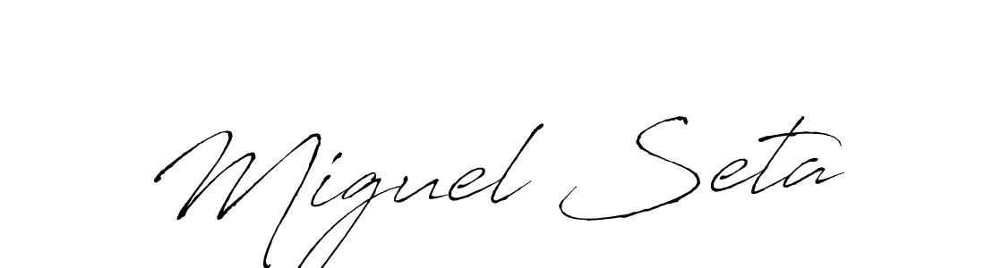 It looks lik you need a new signature style for name Miguel Seta. Design unique handwritten (Antro_Vectra) signature with our free signature maker in just a few clicks. Miguel Seta signature style 6 images and pictures png