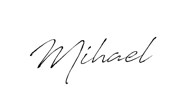 Antro_Vectra is a professional signature style that is perfect for those who want to add a touch of class to their signature. It is also a great choice for those who want to make their signature more unique. Get Mihael name to fancy signature for free. Mihael signature style 6 images and pictures png