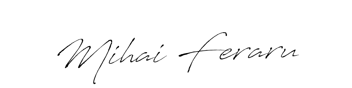 Create a beautiful signature design for name Mihai Feraru. With this signature (Antro_Vectra) fonts, you can make a handwritten signature for free. Mihai Feraru signature style 6 images and pictures png