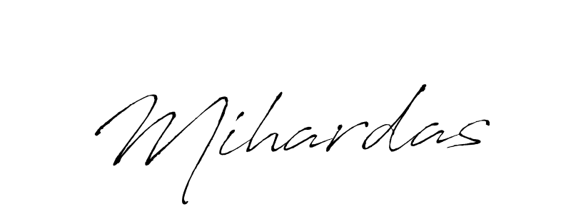 Use a signature maker to create a handwritten signature online. With this signature software, you can design (Antro_Vectra) your own signature for name Mihardas. Mihardas signature style 6 images and pictures png