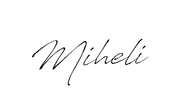 Create a beautiful signature design for name Miheli. With this signature (Antro_Vectra) fonts, you can make a handwritten signature for free. Miheli signature style 6 images and pictures png