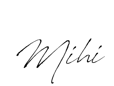 You should practise on your own different ways (Antro_Vectra) to write your name (Mihi) in signature. don't let someone else do it for you. Mihi signature style 6 images and pictures png