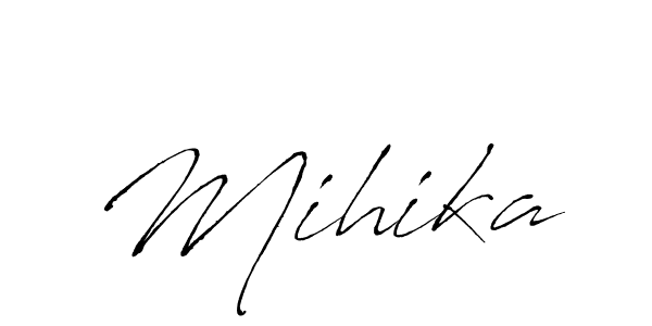 Make a beautiful signature design for name Mihika. With this signature (Antro_Vectra) style, you can create a handwritten signature for free. Mihika signature style 6 images and pictures png