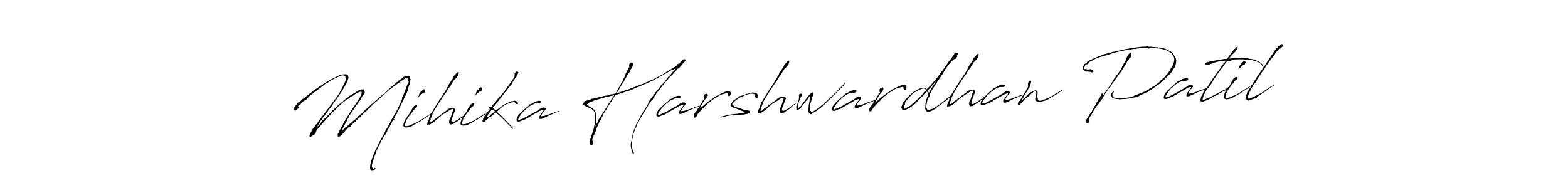 Antro_Vectra is a professional signature style that is perfect for those who want to add a touch of class to their signature. It is also a great choice for those who want to make their signature more unique. Get Mihika Harshwardhan Patil name to fancy signature for free. Mihika Harshwardhan Patil signature style 6 images and pictures png