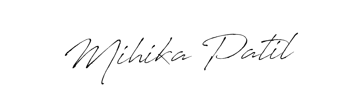 You should practise on your own different ways (Antro_Vectra) to write your name (Mihika Patil) in signature. don't let someone else do it for you. Mihika Patil signature style 6 images and pictures png