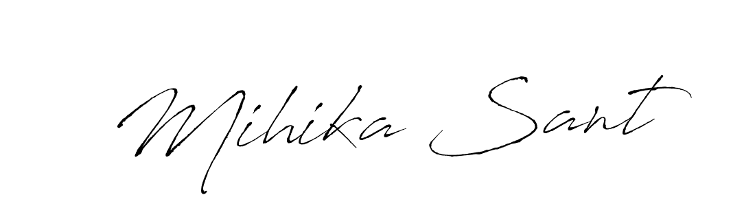 Design your own signature with our free online signature maker. With this signature software, you can create a handwritten (Antro_Vectra) signature for name Mihika Sant. Mihika Sant signature style 6 images and pictures png