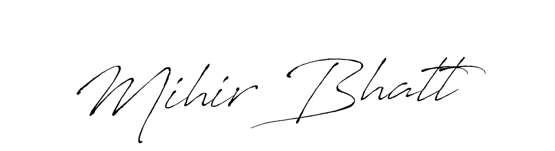 How to make Mihir Bhatt signature? Antro_Vectra is a professional autograph style. Create handwritten signature for Mihir Bhatt name. Mihir Bhatt signature style 6 images and pictures png