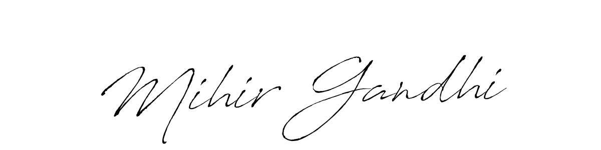 Use a signature maker to create a handwritten signature online. With this signature software, you can design (Antro_Vectra) your own signature for name Mihir Gandhi. Mihir Gandhi signature style 6 images and pictures png