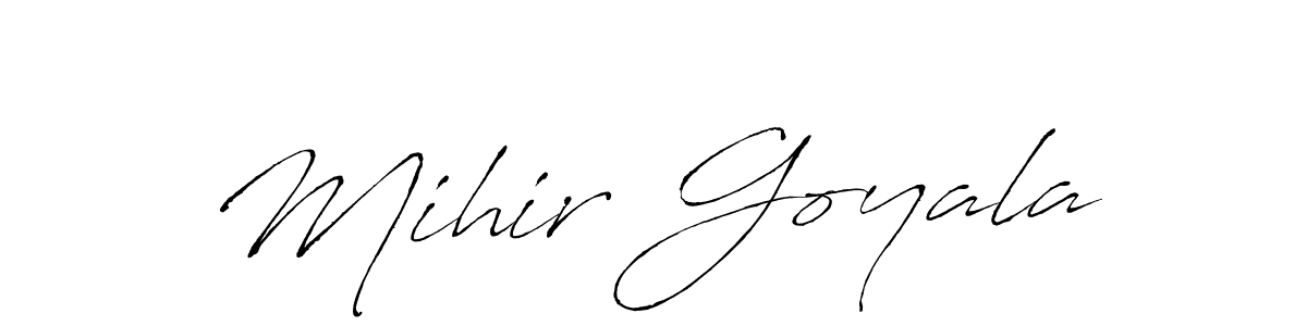 Antro_Vectra is a professional signature style that is perfect for those who want to add a touch of class to their signature. It is also a great choice for those who want to make their signature more unique. Get Mihir Goyala name to fancy signature for free. Mihir Goyala signature style 6 images and pictures png