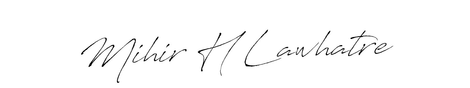 if you are searching for the best signature style for your name Mihir H Lawhatre. so please give up your signature search. here we have designed multiple signature styles  using Antro_Vectra. Mihir H Lawhatre signature style 6 images and pictures png