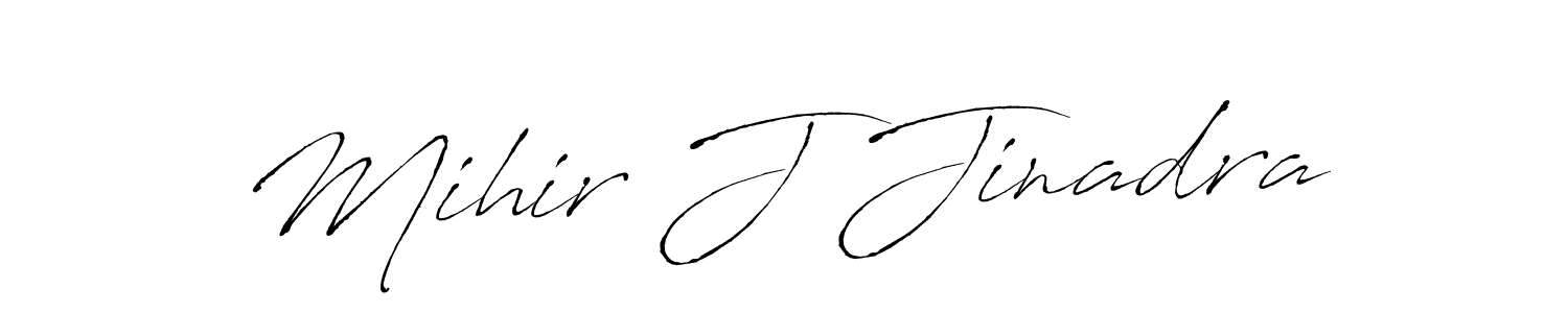 Also we have Mihir J Jinadra name is the best signature style. Create professional handwritten signature collection using Antro_Vectra autograph style. Mihir J Jinadra signature style 6 images and pictures png