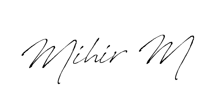 Make a beautiful signature design for name Mihir M. Use this online signature maker to create a handwritten signature for free. Mihir M signature style 6 images and pictures png