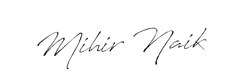 Create a beautiful signature design for name Mihir Naik. With this signature (Antro_Vectra) fonts, you can make a handwritten signature for free. Mihir Naik signature style 6 images and pictures png