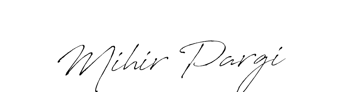 Also You can easily find your signature by using the search form. We will create Mihir Pargi name handwritten signature images for you free of cost using Antro_Vectra sign style. Mihir Pargi signature style 6 images and pictures png