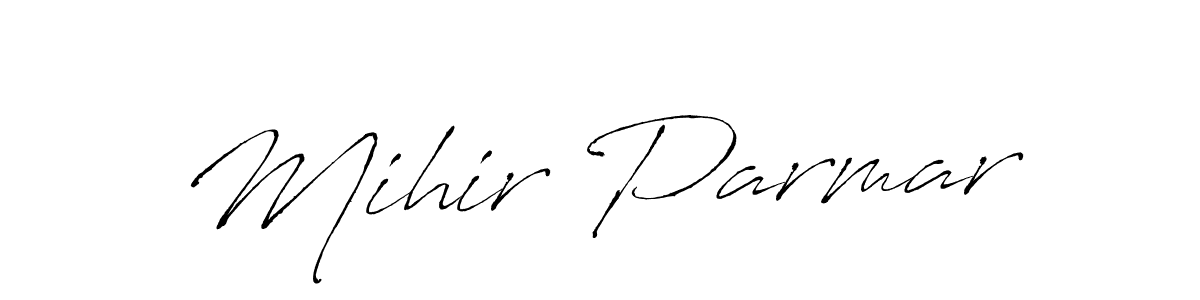 Design your own signature with our free online signature maker. With this signature software, you can create a handwritten (Antro_Vectra) signature for name Mihir Parmar. Mihir Parmar signature style 6 images and pictures png