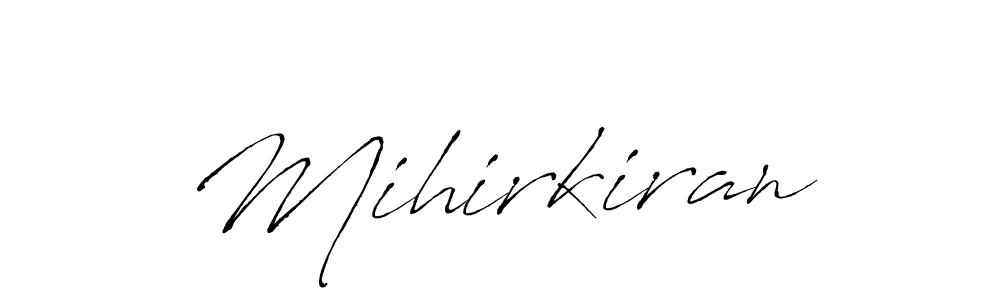 You should practise on your own different ways (Antro_Vectra) to write your name (Mihirkiran) in signature. don't let someone else do it for you. Mihirkiran signature style 6 images and pictures png