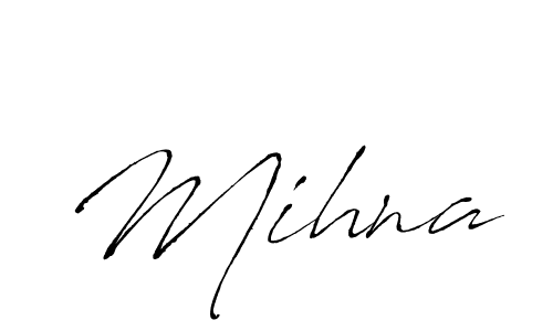 Create a beautiful signature design for name Mihna. With this signature (Antro_Vectra) fonts, you can make a handwritten signature for free. Mihna signature style 6 images and pictures png