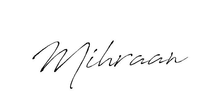 Design your own signature with our free online signature maker. With this signature software, you can create a handwritten (Antro_Vectra) signature for name Mihraan. Mihraan signature style 6 images and pictures png