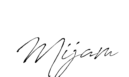 Create a beautiful signature design for name Mijam. With this signature (Antro_Vectra) fonts, you can make a handwritten signature for free. Mijam signature style 6 images and pictures png