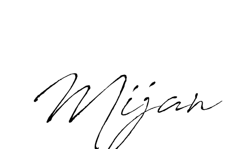 Create a beautiful signature design for name Mijan. With this signature (Antro_Vectra) fonts, you can make a handwritten signature for free. Mijan signature style 6 images and pictures png