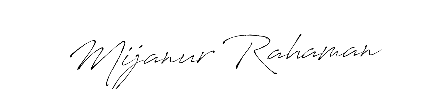 Make a beautiful signature design for name Mijanur Rahaman. With this signature (Antro_Vectra) style, you can create a handwritten signature for free. Mijanur Rahaman signature style 6 images and pictures png