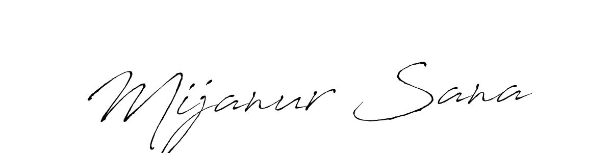 Mijanur Sana stylish signature style. Best Handwritten Sign (Antro_Vectra) for my name. Handwritten Signature Collection Ideas for my name Mijanur Sana. Mijanur Sana signature style 6 images and pictures png