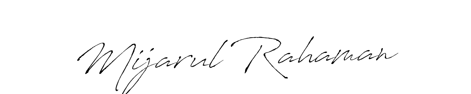 Mijarul Rahaman stylish signature style. Best Handwritten Sign (Antro_Vectra) for my name. Handwritten Signature Collection Ideas for my name Mijarul Rahaman. Mijarul Rahaman signature style 6 images and pictures png