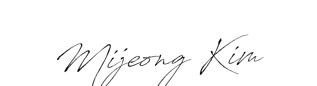 Create a beautiful signature design for name Mijeong Kim. With this signature (Antro_Vectra) fonts, you can make a handwritten signature for free. Mijeong Kim signature style 6 images and pictures png