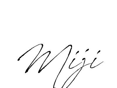 Miji stylish signature style. Best Handwritten Sign (Antro_Vectra) for my name. Handwritten Signature Collection Ideas for my name Miji. Miji signature style 6 images and pictures png