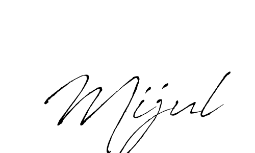 Create a beautiful signature design for name Mijul. With this signature (Antro_Vectra) fonts, you can make a handwritten signature for free. Mijul signature style 6 images and pictures png