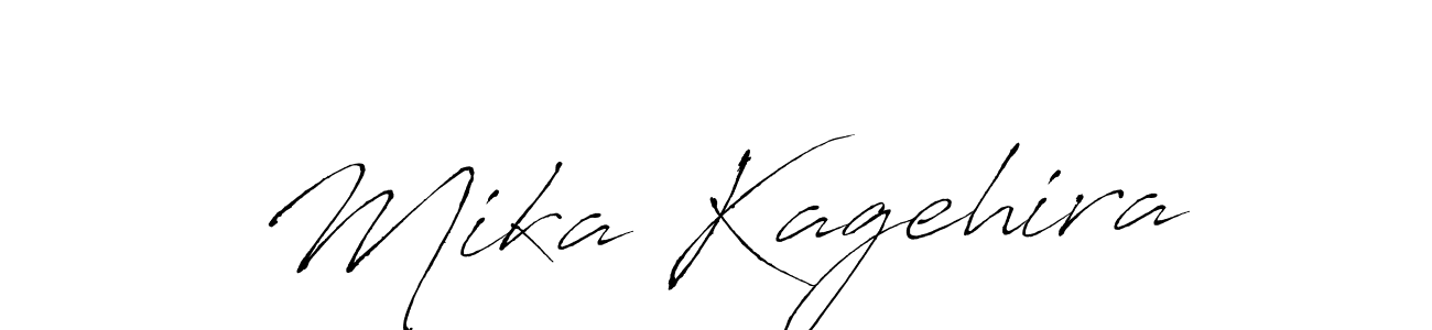 Design your own signature with our free online signature maker. With this signature software, you can create a handwritten (Antro_Vectra) signature for name Mika Kagehira. Mika Kagehira signature style 6 images and pictures png