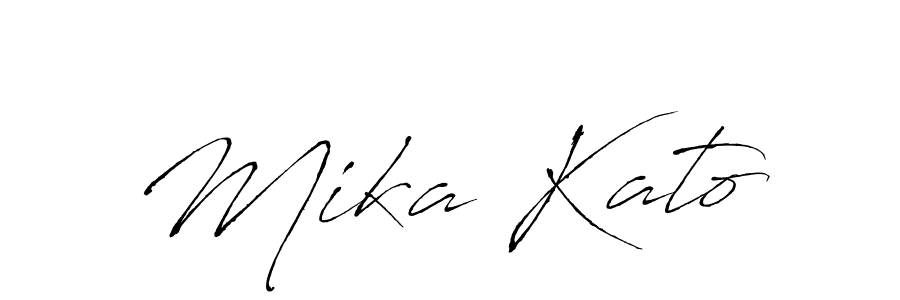 Use a signature maker to create a handwritten signature online. With this signature software, you can design (Antro_Vectra) your own signature for name Mika Kato. Mika Kato signature style 6 images and pictures png