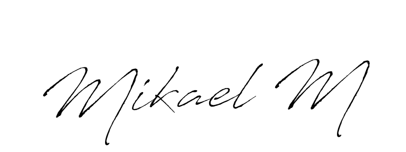 Create a beautiful signature design for name Mikael M. With this signature (Antro_Vectra) fonts, you can make a handwritten signature for free. Mikael M signature style 6 images and pictures png